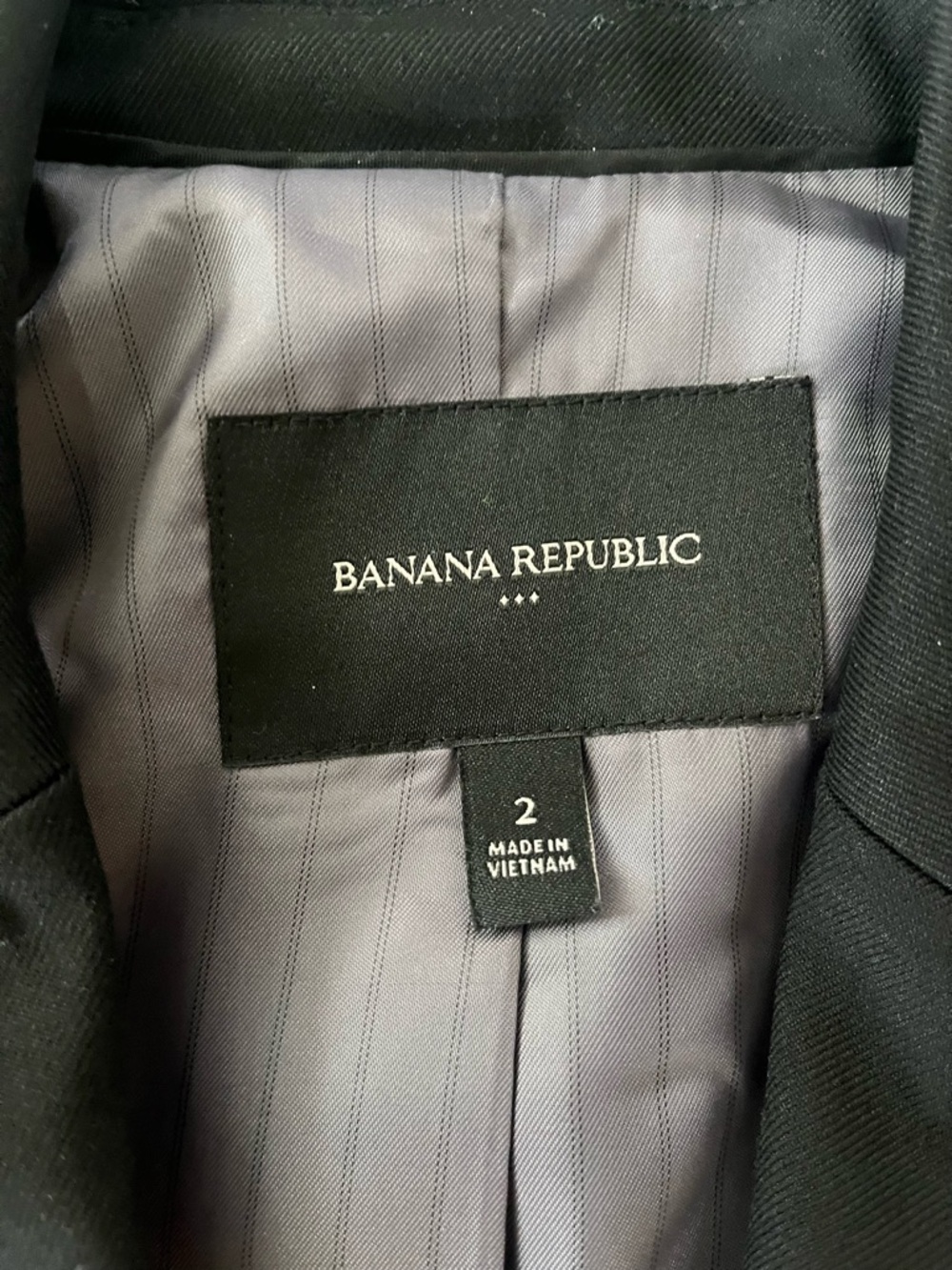 Banana Republic Black Blazer size 2 - Picture 3 of 8